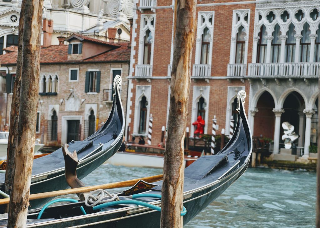 gondolas in Venice