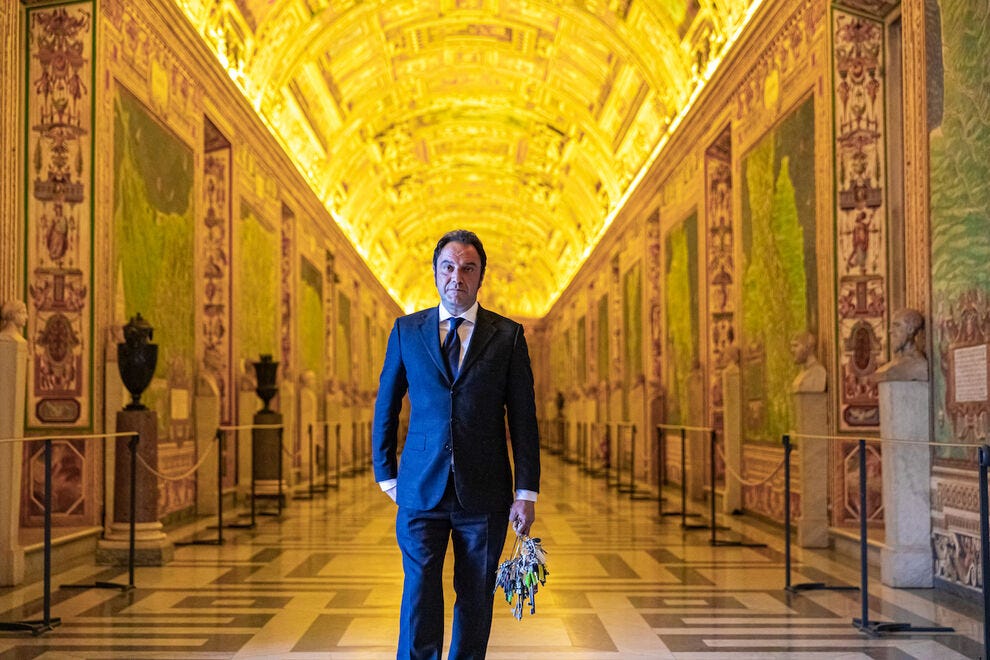 Gianni Crea, head key keeper, at the Vatican Museums