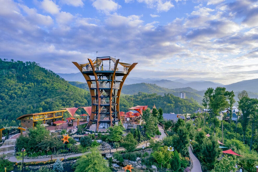 An aerial view of Anakeesta