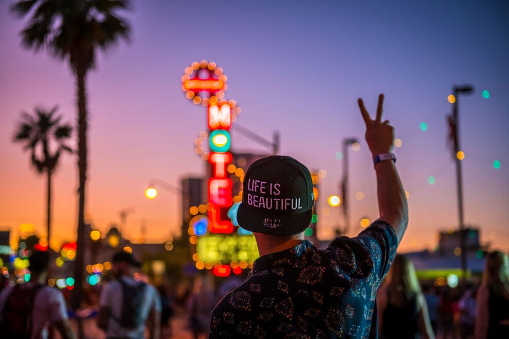 Life is Beautiful is one of the many music festivals in Las Vegas