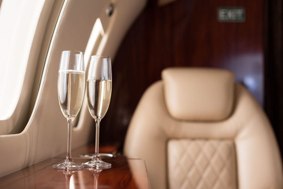 These are the prices for flying in luxury