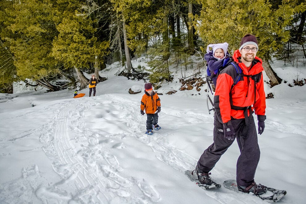 Minnesota State Park, one of many places to snowshoe in the state