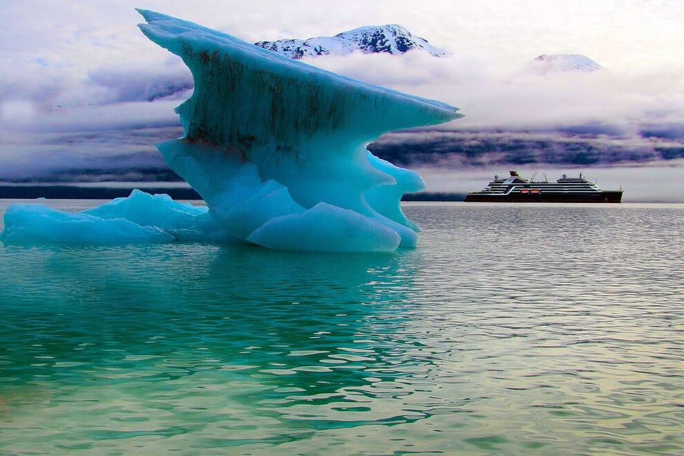 The Seabourn Venture cruising in Patagonia