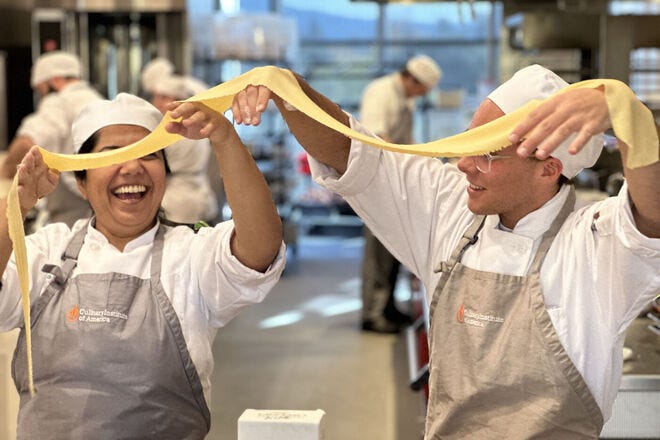 Pasta-making classes are a popular choice at The CIA