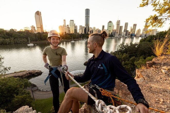 Not afraid of heights? Try abseiling down the cliffs at Kangaroo Point