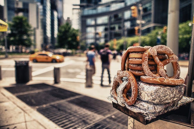 Pretzels on a vendor