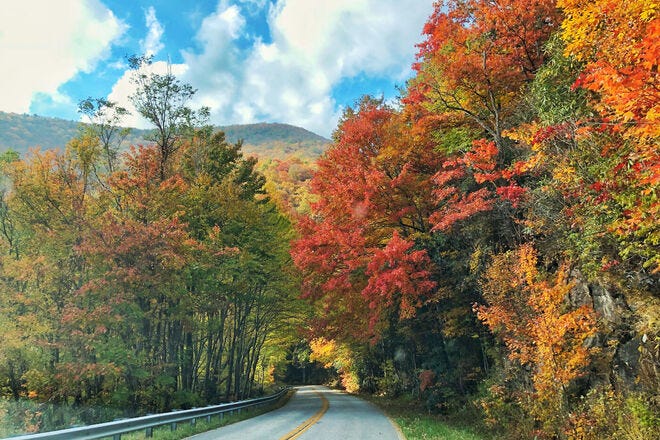 The North Georgia Mountains become a blaze of color during fall