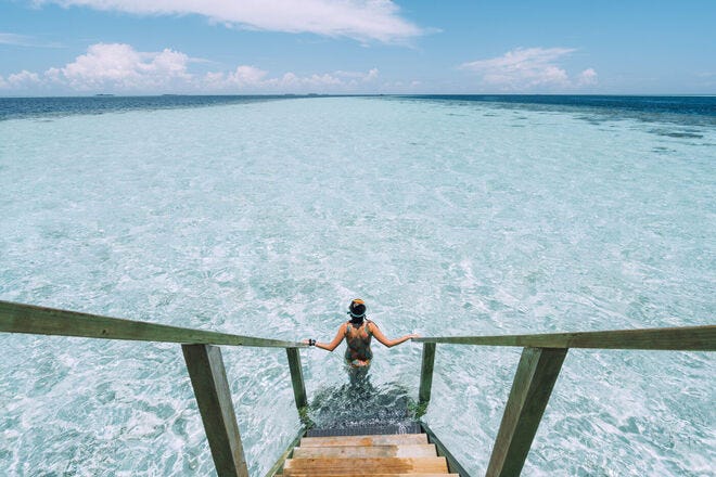 A Maldives vacation (and all of this gorgeous water to yourself) doesn